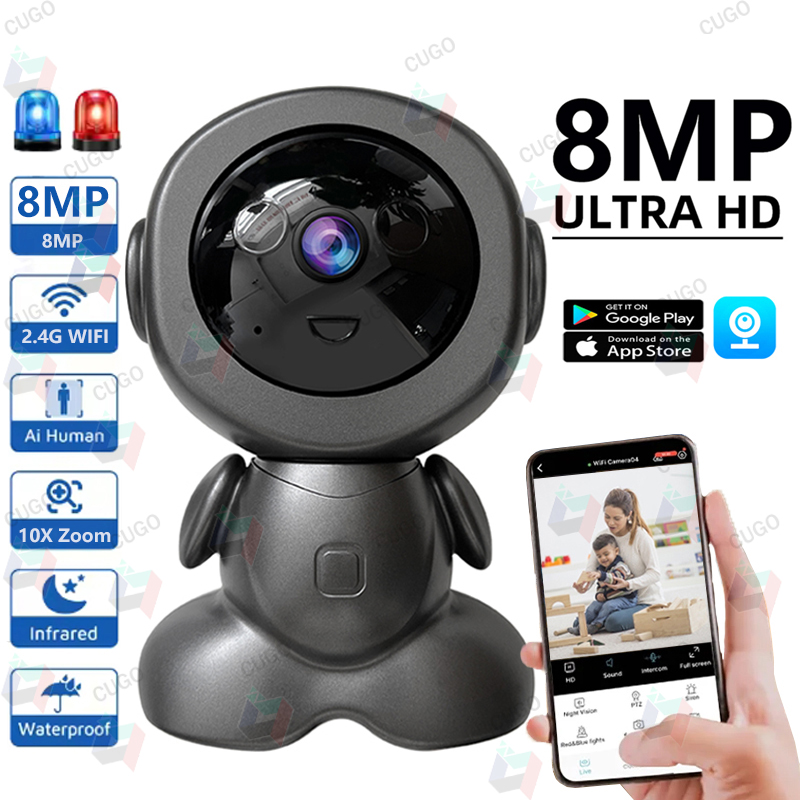 Smart Home Camera Ezviz - Cámara de Vigilancia WiFi de 8MP,
